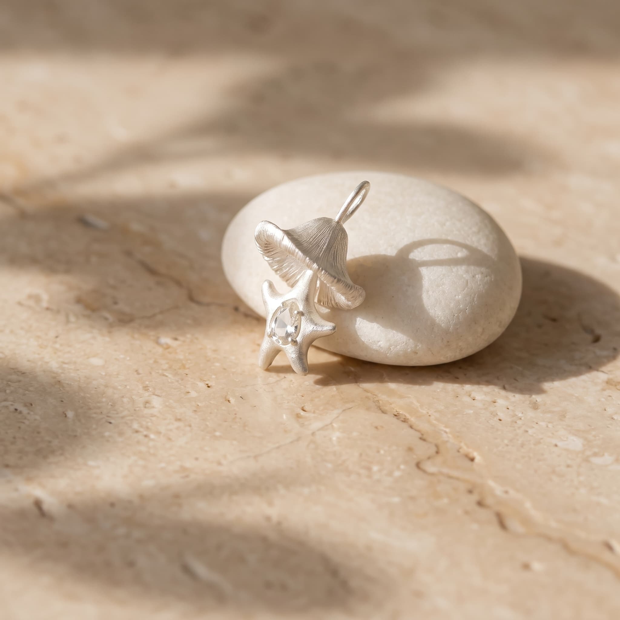 925 Sterling Silver Woodland Mushroom Pendant Necklace thumbnail 4